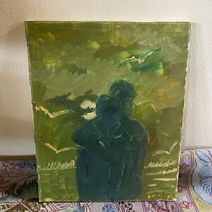Canvas Painting by Ziya 17 1/2 x 21 Tale of Love Circa 2000
